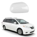 White Right Passenger Side Mirror Cover For 2011 2019 Toyota Sienna Without Turn Signal Direct Replace Clip On Style Polished 
