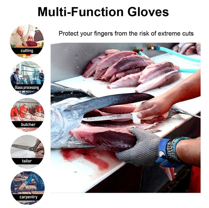 Sujayu Cutting Gloves Resistant Level 9 Proof Cut Work Kitchen For L