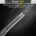 Hand Plug Tap M2 5 X 0 H2 Metric Thread Style Taps Straight Flute Screw Tapping Threading Tool High Speed Steel Hss6542