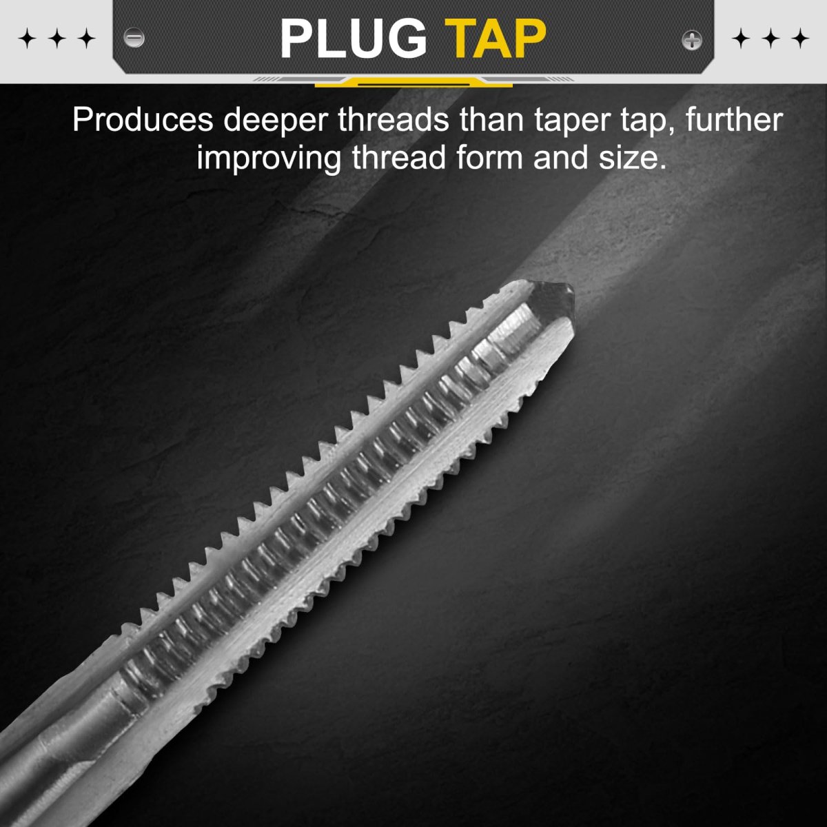Hand Plug Tap M2 5 X 0 H2 Metric Thread Style Taps Straight Flute Screw Tapping Threading Tool High Speed Steel Hss6542