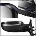 Powered And Heated Passenger Right Side View Door Mirror For 99-00 Nissan Pathfinder Black Textured Finish With Manual Folding