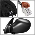 Powered And Heated Passenger Right Side View Door Mirror For 99-00 Nissan Pathfinder Black Textured Finish With Manual Folding