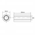 Uxcell Round Aluminum Standoff Column Spacer M3x20mm For Rc Airplane Fpv Quadcopter Cnc Red 10pcs