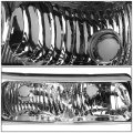 Auto Dynasty Pair Chrome Housing Clear Corner Front Bumper Light Lamp Compatible With Chevy Silverado Avalanche 03-06
