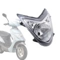Minho Motorcycle Headlight Assembly Halogen 12v 35w Lamp For Chinese Wolf Rx-50 Scooter Moped 3200k Yellowish-white Light 