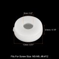 Uxcell 100pcs 5mm Hinged Screw Cover Caps Plastic Fold Snaps Washer Flip Protection Cover For M3 M4 M5 Screws White