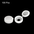 Uxcell 100pcs 5mm Hinged Screw Cover Caps Plastic Fold Snaps Washer Flip Protection Cover For M3 M4 M5 Screws White