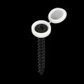 Uxcell 100pcs 5mm Hinged Screw Cover Caps Plastic Fold Snaps Washer Flip Protection Cover For M3 M4 M5 Screws White