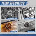 Auto Dynasty Vw2502146 Factory Style Halogen Headlight Lamp Compatible With Vw 2011-2018 Driver Left Side Black Housing Amber