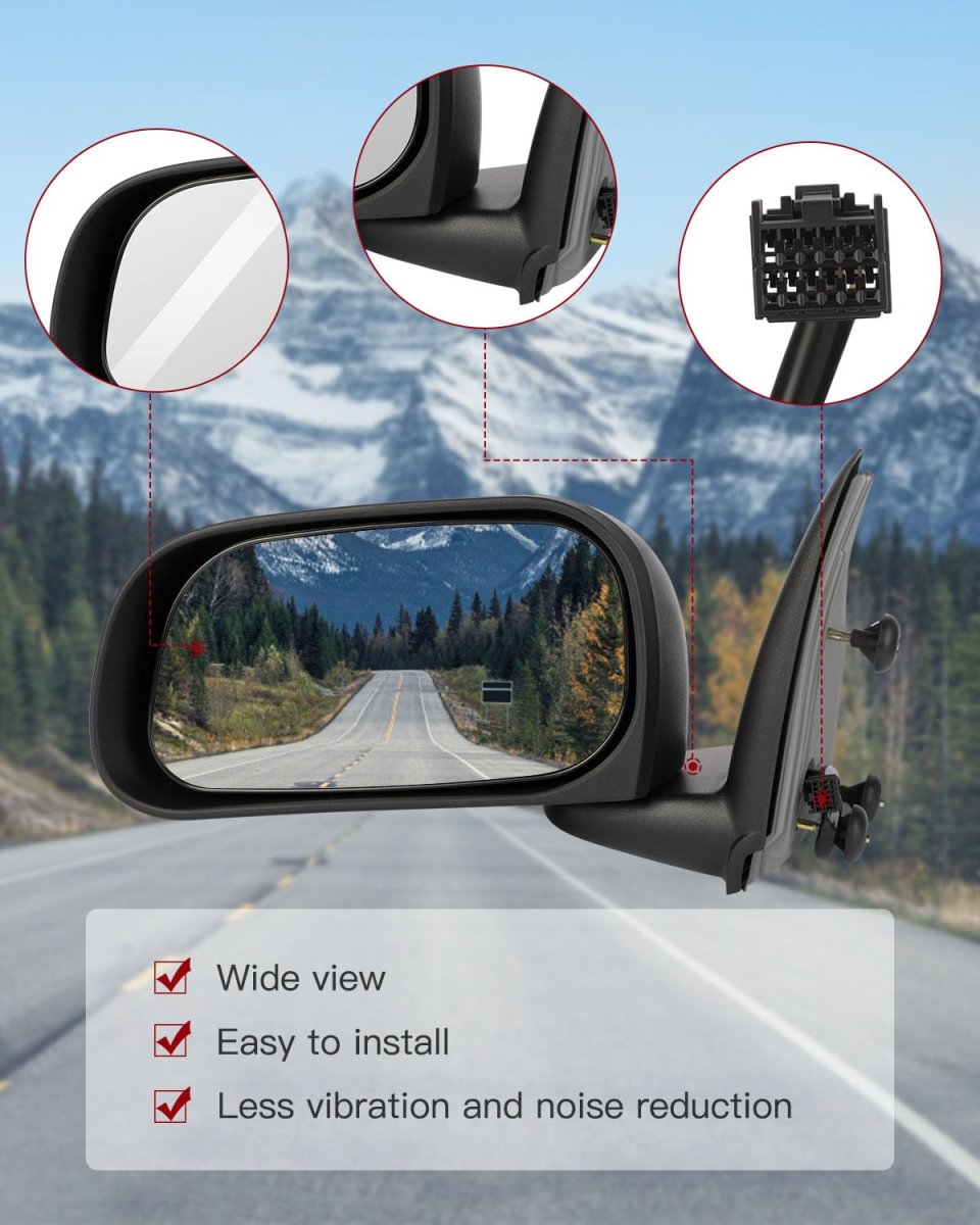 Left And Right Side View Mirror Fit For 04-09 Dodge Durango