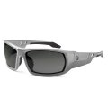 Ergodyne Skullerz Odin Anti-fog Safety Sunglasses Matte Gray Frame Smoke Lens 