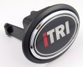 Itri I Tri Triathlon Runner Flag Hitch Cover Cap 2 Receiver Black With Chrome Dome