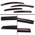 Window Visors Rain Guard Wind Vent Shade Deflector For 2013 To 2019 Nissan Sentra Sedan 4 Piece Set Black Tinted Acrylic