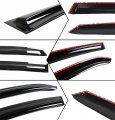 Window Visors Rain Guard Wind Vent Shade Deflector For 2013 To 2019 Nissan Sentra Sedan 4 Piece Set Black Tinted Acrylic