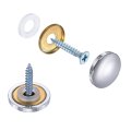 6pcs Screw Covers Caps Brass Dome Mirror Screws Decorative Cover Nail Fasteners For Sign Advertising Hardware Construction 21mm 