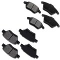 Brake Pad Set 8pcs Front Ceramic Rear Semi Metal D1107 D1456 For Audi A3 Quattro Volkswagen Eos Golf Jetta 