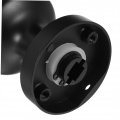 Jojofuny 1 Set Rotary Silent Door Lock Zinc Alloy Revolving Handle Rotate Latch Black Handles To Round