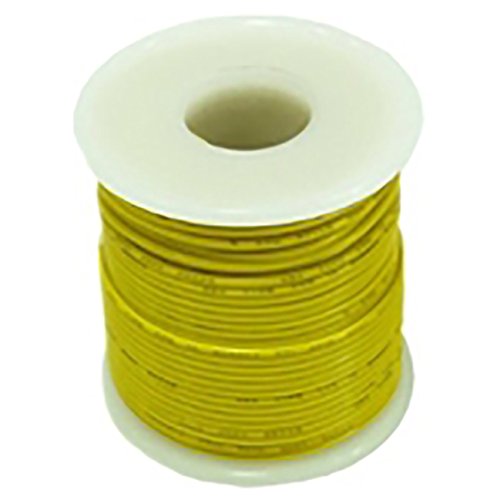 Stranded Hook Up Wire 22 Gauge Tinned Copper Yellow 100 Ft Spool 300 Vrms