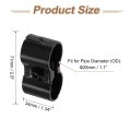 2 Pcs Double Port Parallel Pipe Clamps 1-1 8 Saddle Metal Connectors Corner Fittings End Rails Clamp With Screws For Diy Shelf