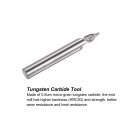 Uxcell Tapered Ball Nose End Mill Uncoated Solid Carbide 2 Flute Spiral Milling Cutter 0 75mm Radius 1 5mm Diameter 6mm Shank