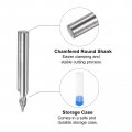 Uxcell Tapered Ball Nose End Mill Uncoated Solid Carbide 2 Flute Spiral Milling Cutter 0 75mm Radius 1 5mm Diameter 6mm Shank