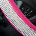 Crystal Steering Wheel Cover For Women Car Staring Easy To Install 15 Inches Diamond Fits Most Vehicles Sedans And Suv Rosered