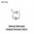 Uxcell 50pcs 12mm Spring Band Type Action Fuel Silicone Vacuum Hose Pipe Clamp Low Pressure Air Clip Zinc Plated