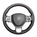 Mewant Customized Hand-stitch Diy Black Genuine Lesther Car Steering Wheel Cover For Suzuki Swift Sport 2012-2017 Vitara S