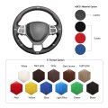 Mewant Customized Hand-stitch Diy Black Genuine Lesther Car Steering Wheel Cover For Suzuki Swift Sport 2012-2017 Vitara S