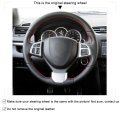 Mewant Customized Hand-stitch Diy Black Genuine Lesther Car Steering Wheel Cover For Suzuki Swift Sport 2012-2017 Vitara S