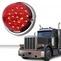 Red Lens Warm White Led Watermelon Marker Turn Signal Light W Base Universal