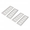 Wardrobe Cabinet 225mmx80mmx15mm Aluminum Alloy Air Vent Ventilation Grille 4pcs 