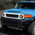 Pair Black Housing C-styling Led Drl Front Headlight Head Lamps Compatible With Toyota Fj Cruiser 07-14