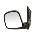 Door Mirror For Gmc Savana 1500 2500 3500 1996 To 2002 Black Plastic Housing Manual Adjustment Clear Glass 15046459 15768763 