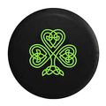 Green Celtic Knot Shamrock Irish Heritage Tire Cover Black 33 In 