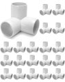 3 Way 1 2 Tee Pvc Fitting Elbow 20 Pack Connector Furniture Grade For Building Furniture And Structures White 