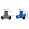 Uxcell 20mm Pvc 3-way Elbow Tee Pipe Fitting Gray 10pcs And 4 Way Fittings Blue