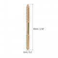 Uxcell 5x65mm Hanger Bolts 24pcs Double Ended Self-tapping Thread Wood To Dowel Screws For Connecting