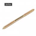 Uxcell 5x65mm Hanger Bolts 24pcs Double Ended Self-tapping Thread Wood To Dowel Screws For Connecting