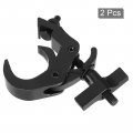 Uxcell Light Truss Clamps 1 2 W Stage Lighting Pipe C Clamp Aluminum Alloy For 57-2 05 Od Tube Max Load 200lb Black 2pcs