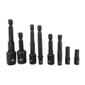 Premium 1 4 3 8 2 Cr-v Impact Hex Shank Socket Adapter Compatible With Power Drills And Screwdriver Handle Tools Pcs