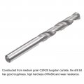 Uxcell Solid Carbide Drill Bits 4mm C2 K20 Tungsten Jobber Straight Shank Drilling Tool For Stainless Steel Aluminum Iron Metal