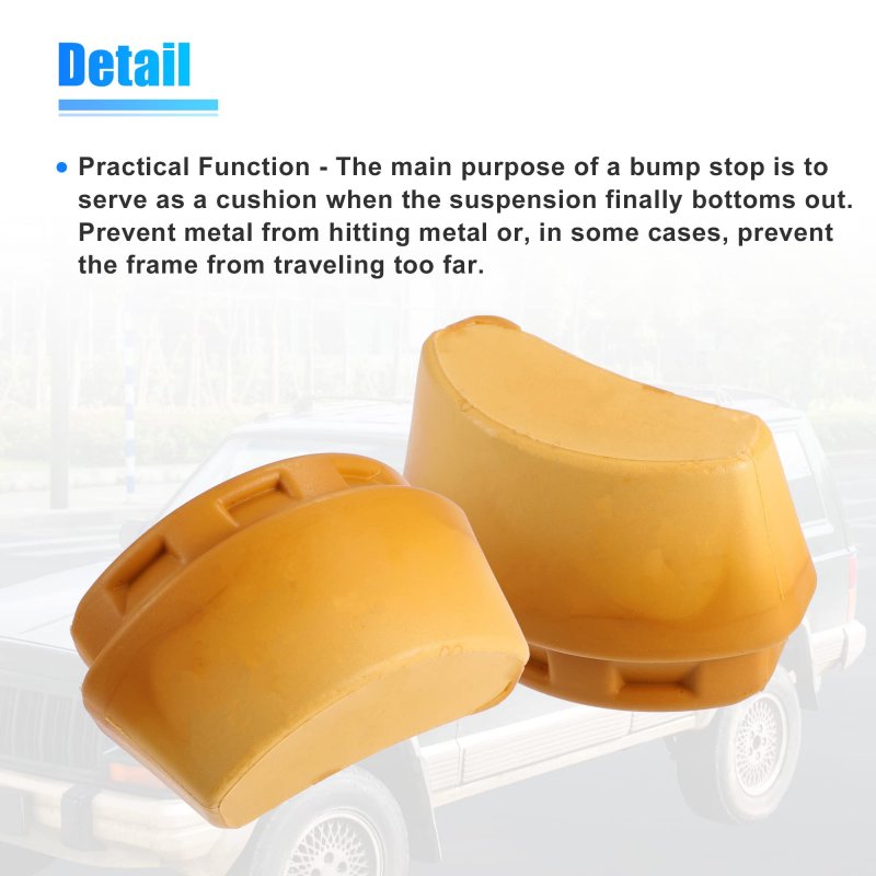 2pcs 2 4 Inch Front Suspension Bump Stop Struter Bump For Jeep Liberty Kj 2002-2007 52088684ab Rubber Orange