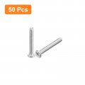 Uxcell M1 4-0 3 X 10mm 50pcs Flat Round Head Screws 304 Stainless Steel Phillips Drive Machine Hardware Fastener For Furniture