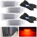 Nslumo 4pcs Led Door Courtesy Lights Kit For Audi A3 A4 A6 A7 A8 Q5 Q7 Q8 2015-2024 18-smd Red Side Warning Light Canbus Error 
