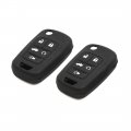 2pcs 5 Button Rubber Car Remote Key Cover Case Protective Black For Buick Regal Gl8 2011 