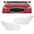 Hecasa Pair Headlight Lens For 2014-2022 Infiniti Q50 Models W O Afs System Headlamp Front Light Lamp Cover Driver Passenger 