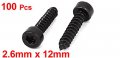 Uxcell 2 6mm X 12mm Threaded Hexagon Head Self Tapping Screws 100 Pcs
