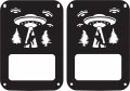 Jeeptails Bigfoot Spaceship Tail Lamp Light Covers For Jeep Jk Wrangler Set Of 2 