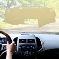 X Autohaux Car Dashboard Cover Beige Polyester Non-slip Mat Protector Carpet Sun Proof For Toyota Camry 2007-2011
